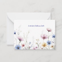 Waterverf Bloemen Onderste Rand Wilde Bloemen