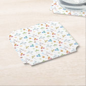 Waterverf Bloemen Onderzetter | Geel | 6 cent | 4x (Gekanteld)