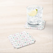 Waterverf Bloemen Onderzetter | roze | 6 cent (Insitu)