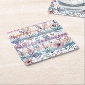 Waterverf Bloemen Onderzetters (Schuin)