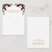 Waterverf Bloemen Oorbel Display Goud Visitekaartje (Voorkant / Achterkant)