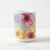 Waterverf Bloemen op Aqua Mok (Center)