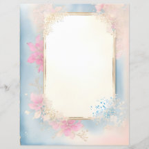 Waterverf Bloemen op  Scrapbook Papier