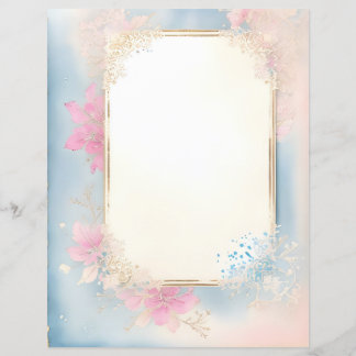 Waterverf Bloemen op  Scrapbook Papier