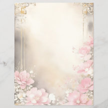Waterverf Bloemen op  Scrapbook Papier