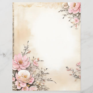Waterverf Bloemen op  Scrapbook Papier