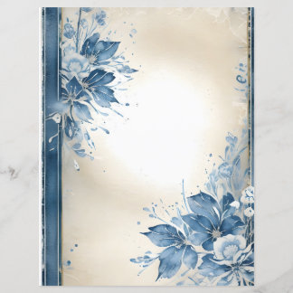 Waterverf Bloemen op  Scrapbook Papier