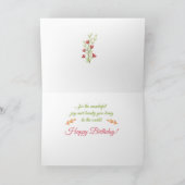 Waterverf bloemen op zondag, religie kaart (Binnen)