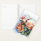 Waterverf bloemen oranje roos bud illustratie fl planner (Display)