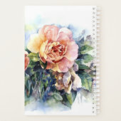 Waterverf bloemen oranje roos bud illustratie fl planner (Achterkant)