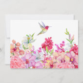 Waterverf Bloemen Orchideeën Vogeltuin Verjaardag Kaart (Achterkant)