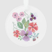 Waterverf, bloemen. ornament (achterkant)
