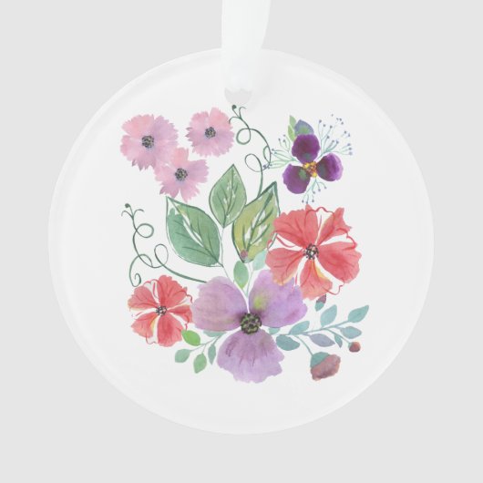 Waterverf, bloemen. ornament (voorkant)