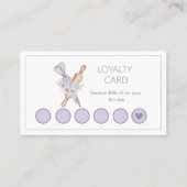 Waterverf Bloemen Paarse Bakkerij Klantenkaartje (Voorkant)