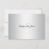 Waterverf Bloemen Paarse Lavendel Grijs Bruiloft RSVP Kaartje (Achterkant)