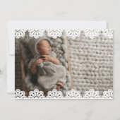 Waterverf Bloemen Paarse Meisje Geboorteaankondigi Kaart (Achterkant)