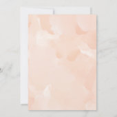 Waterverf Bloemen Paarse & Perzik bruiloft Kaart (Achterkant)