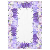Waterverf Bloemen Paarse Pompoen Thanksgiving Tafelkleed (Voorkant)