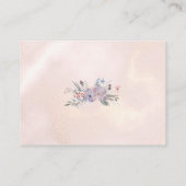 Waterverf Bloemen Paarse Roos Goud Details Informatiekaartje (Achterkant)