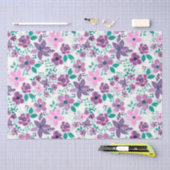 Waterverf Bloemen Paarse Roze Botanisch Tissuepapier (Craft)