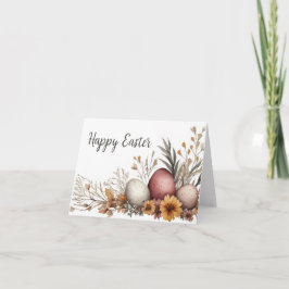 Waterverf Bloemen Paaseieren Vakantie Kaart