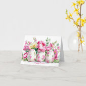 Waterverf Bloemen Paaseieren Vakantie Kaart (Gele Bloem)