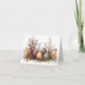 Waterverf Bloemen Paaseieren Vakantie Kaart (Achterkant)