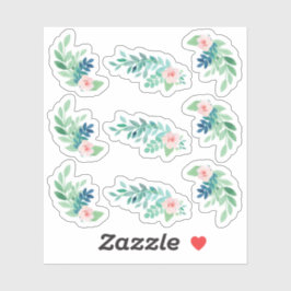 Waterverf Bloemen Pansy Botanische Planner Sheet Sticker