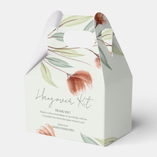 Waterverf Bloemen Pastel Groen Bedankdoosjes (Achterkant)