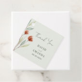 Waterverf Bloemen Pastel Groen Bedankjes Labels (In situ)