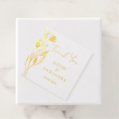 Waterverf Bloemen Pastel Groen Bedankjes Labels (Met doos)