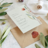 Waterverf Bloemen Pastel Groen Bedankkaart