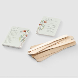 Waterverf Bloemen Pastel Groen Handwaaier