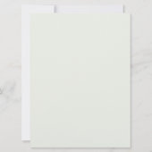 Waterverf Bloemen Pastel Groen Menu Kaart (Achterkant)