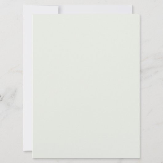 Waterverf Bloemen Pastel Groen Menu Kaart (Achterkant)