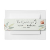 Waterverf Bloemen Pastel Groen Uitnodigingen Wikkel (Voorkant Voorbeeld)