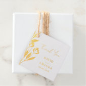 Waterverf Bloemen Pastelgroen Bedankjes Labels (Met doos)