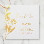 Waterverf Bloemen Pastelgroen Bedankjes Labels (Voorkant)