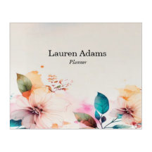 Waterverf bloemen pastelkleuren aangepaste naam
