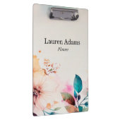 Waterverf bloemen pastelkleuren aangepaste naam klembord (Rechts)