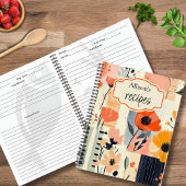 Waterverf Bloemen Patchwork Gepersonaliseerd Recep Notitieboek