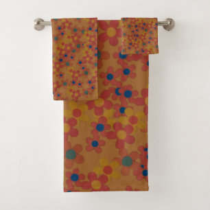 waterverf bloemen patroon bad handdoek