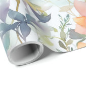 Waterverf bloemen patroon cadeaupapier (Rol Hoek)