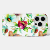 Waterverf Bloemen Patroon Illustratie Case-Mate iPhone Case (Achterkant (horizontaal))