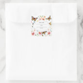 Waterverf bloemen patroon seed saver envelop vierkante sticker (Tas)