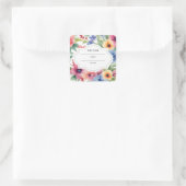 Waterverf bloemen patroon seed saver envelop vierkante sticker (Tas)