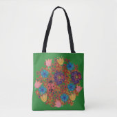  waterverf bloemen patroon tote bag (Voorkant)
