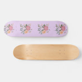 Waterverf bloemen persoonlijk skateboard (Horizontaal)