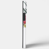 Waterverf Bloemen Perzik Gouden Monogram Case-Mate iPhone Case (Achterkant / Rechts)
