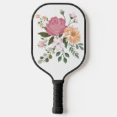 Waterverf bloemen pickleball paddle (Achterkant)